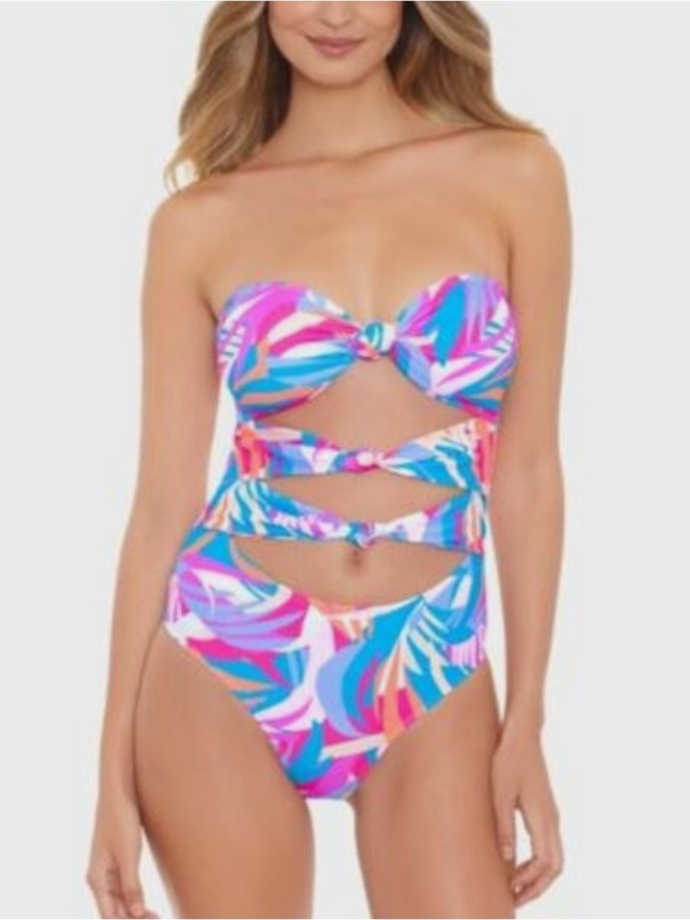 Salt + Cove Juniors Tropical Cutout One-Piece